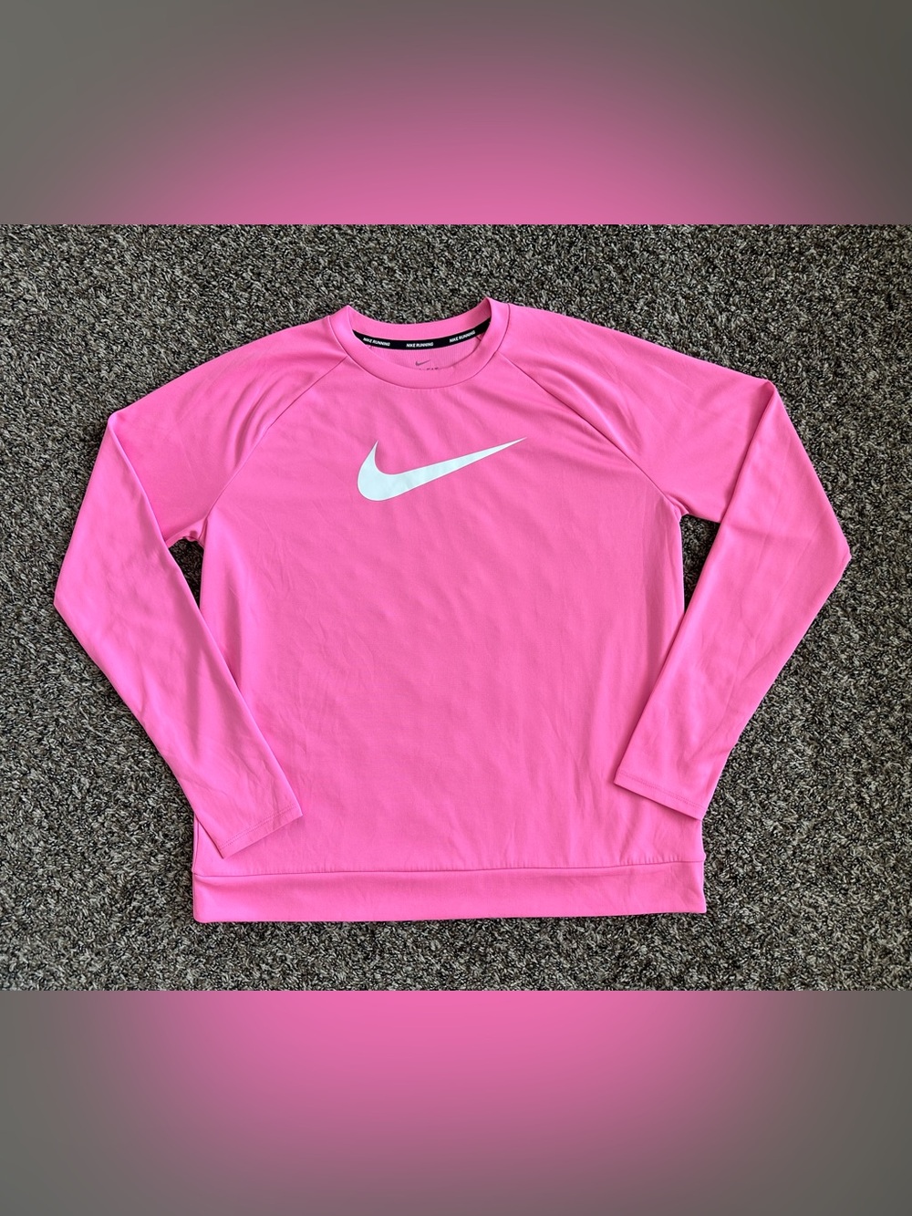 Nike Swim Hydroguard Women's Dri-FIT UV Long Sleeve Top - pink- size Large